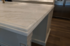 Bianco Imperial Marble Laminated Ogee Over Eased Edge