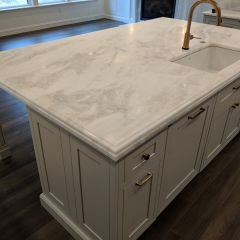 Bianco Imperial Marble Honed Kitchen Island