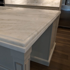 Bianco Imperial Marble Laminated Ogee Over Eased Edge