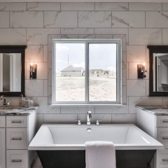 Silver Cloud Granite Master Bathroom